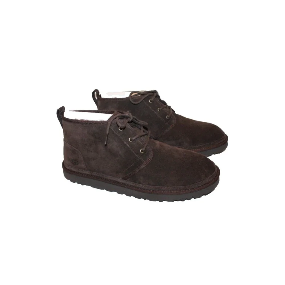 NIB UGG MEN'S NEUMEL SUEDE SHEARLING LINED CHUKKA BOOTS DDC BROWN 17